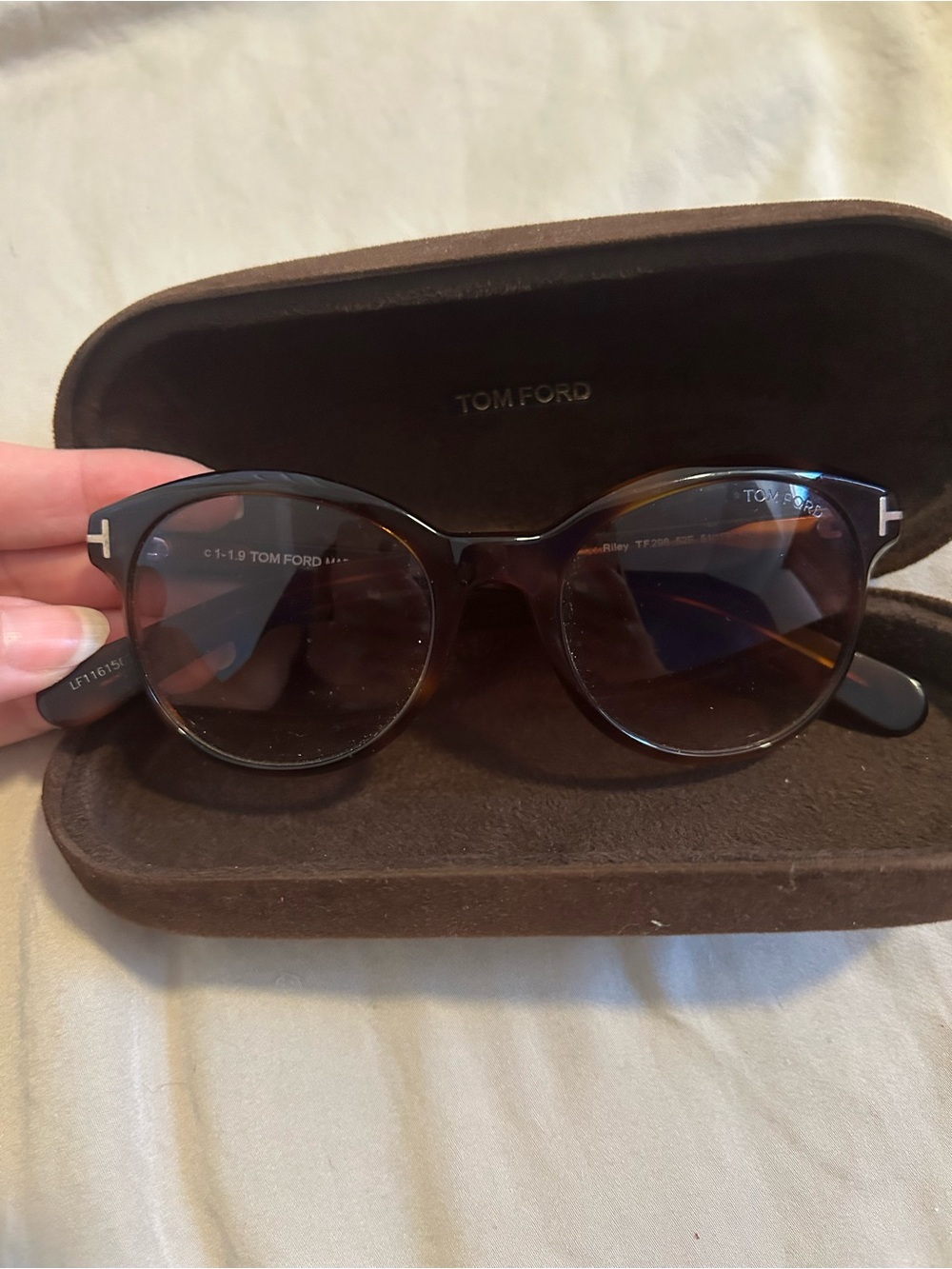Tom Ford Women's Riley Tortoiseshell Sunglasses w/ Case
